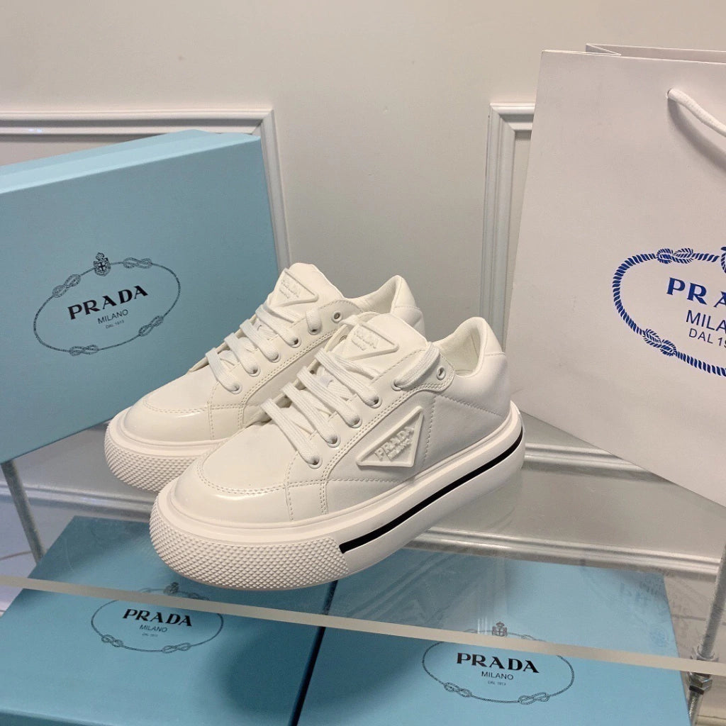Tênis Prada Macro Re-Nylon e couro escovado