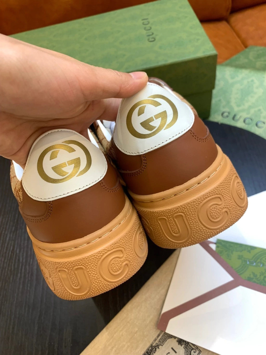 Tenis Gucci Beige