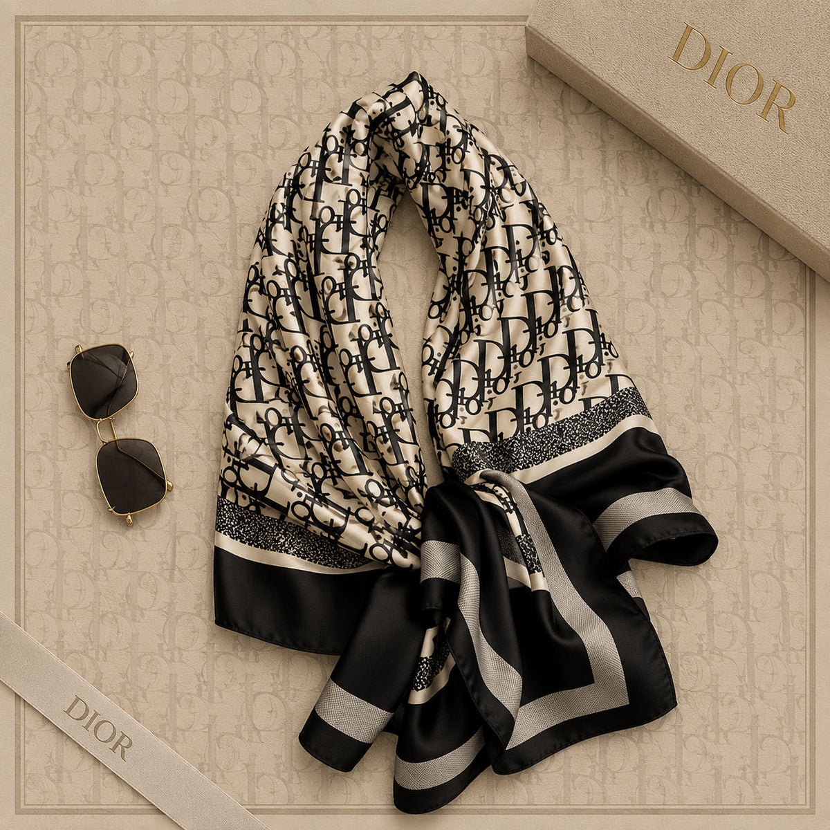 Lenço Xale C. Dior - imagem 1