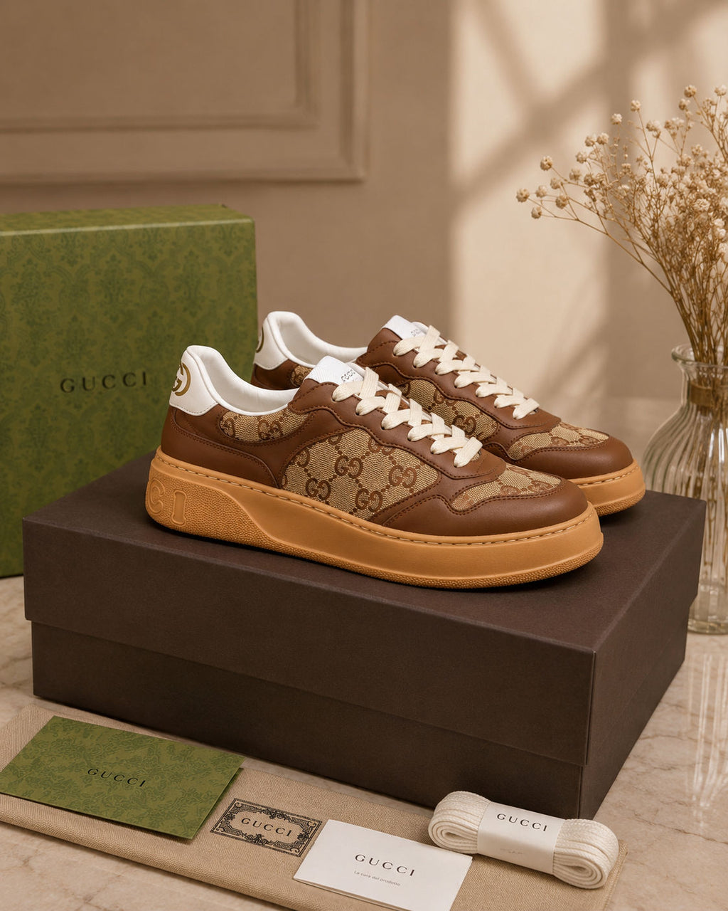 Tenis Gucci Beige - imagem 1