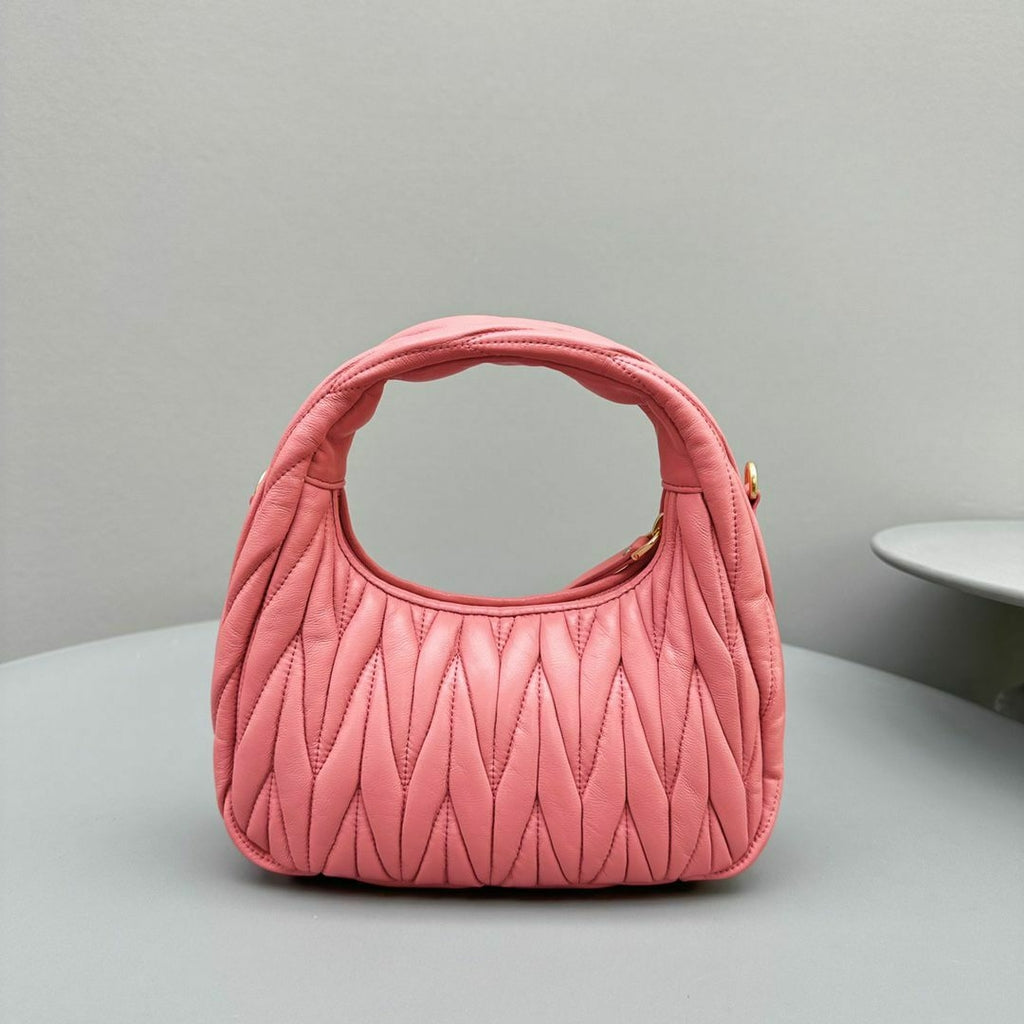 Bolsa MiuMiu hobo Wander couro napa matelassê