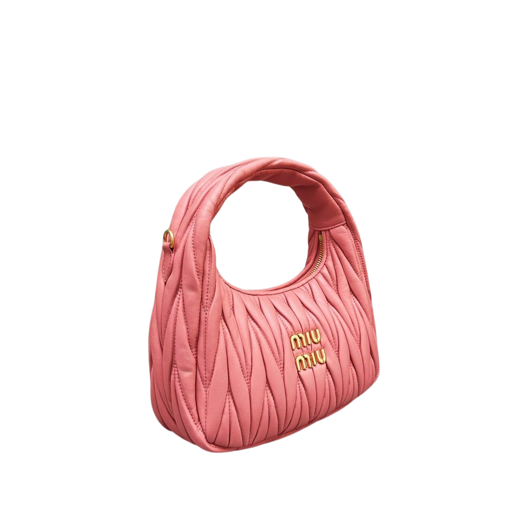 Bolsa MiuMiu hobo Wander couro napa matelassê