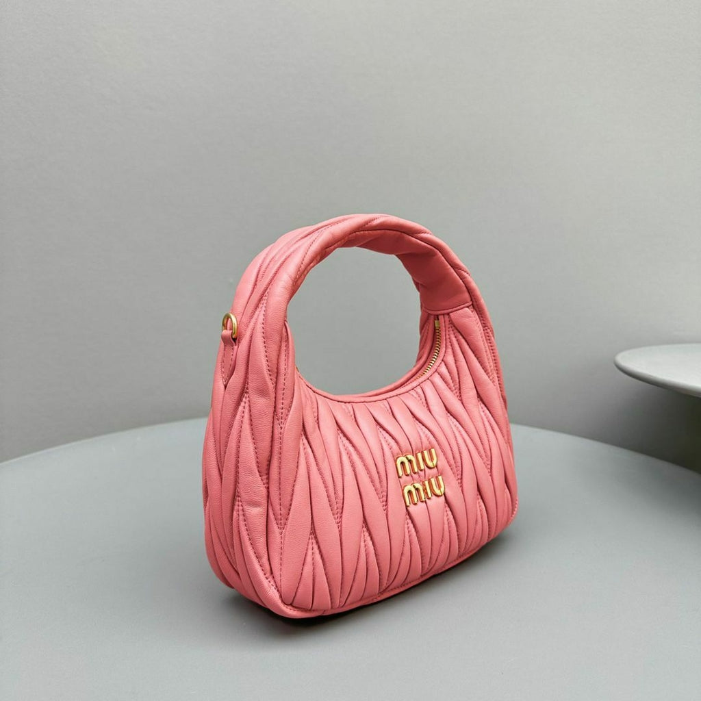 Bolsa MiuMiu hobo Wander couro napa matelassê
