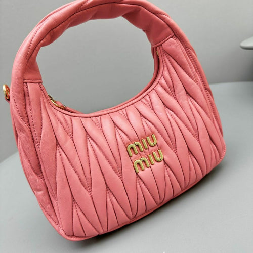 Bolsa MiuMiu hobo Wander couro napa matelassê